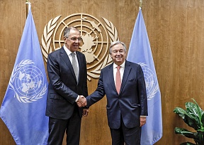 Press release of Foreign Minister Sergey Lavrov’s meeting with UN Secretary-General Antonio Guterres Press release of Foreign Minister Sergey Lavrov’s meeting with UN Secretary-General Antonio Guterres